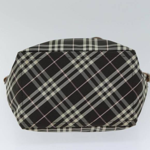 BURBERRY Nova Check Blue Label Tote Bag Nylon Brown Auth bs15120 - Picture 5 of 16